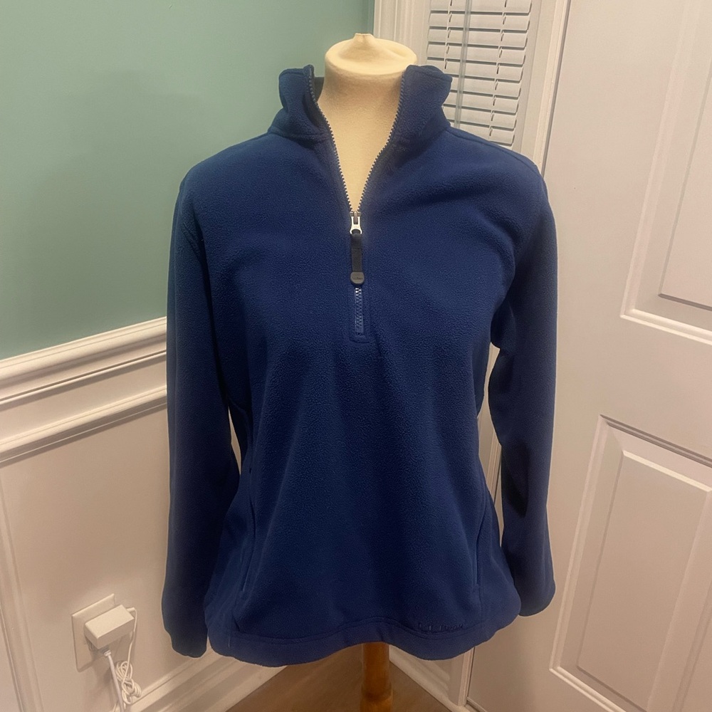 Women’s L.L. Bean Blue 3/4 Zip Pullover Large